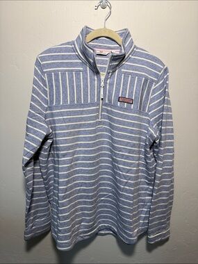 Vineyard Vines won Blue Stripe Quarter-Zip Pullover Sweater